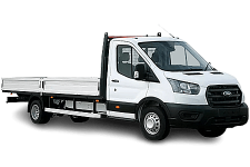 Van Hire Romford - White Ford Transit Dropside Van - Van hire Romford